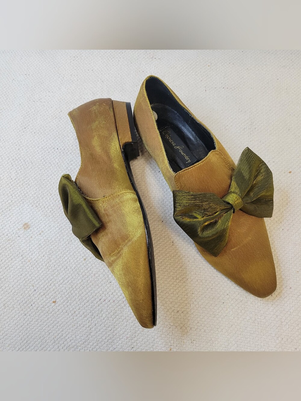 Chinese Laundry Vintage Satin Pumps With Bows Size 8